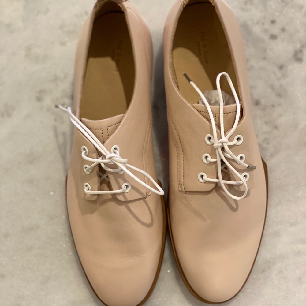 Rag and bone pink leather Audrey loafers size US10